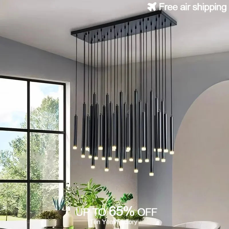 Afralia™ Crystal Pendant Chandelier with Remote Control for Luxe Home & Dining Room