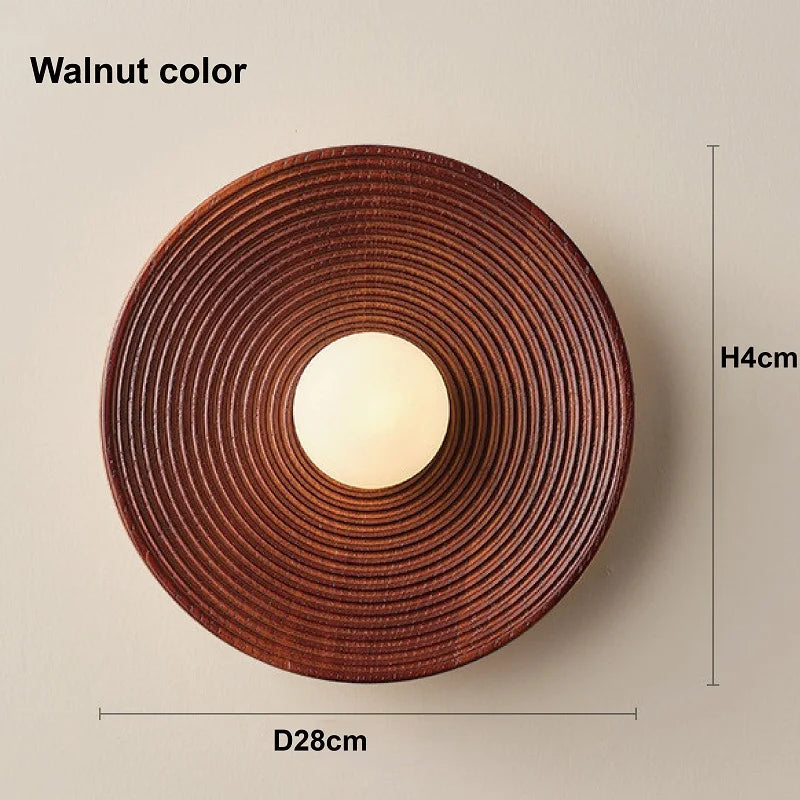 Afralia™ Retro Japanese Solid Wood Wall Lamp for Bedroom, Staircase, and Aisle