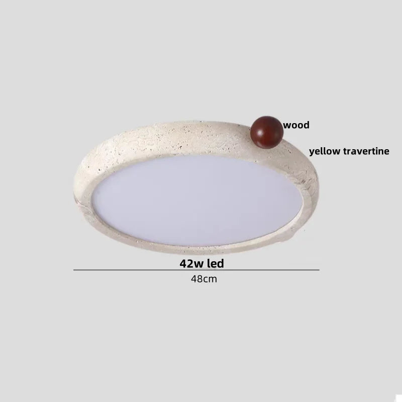 Afralia™ Yellow Cave Stone LED Ceiling Lamp for Restaurant Living Room Decor