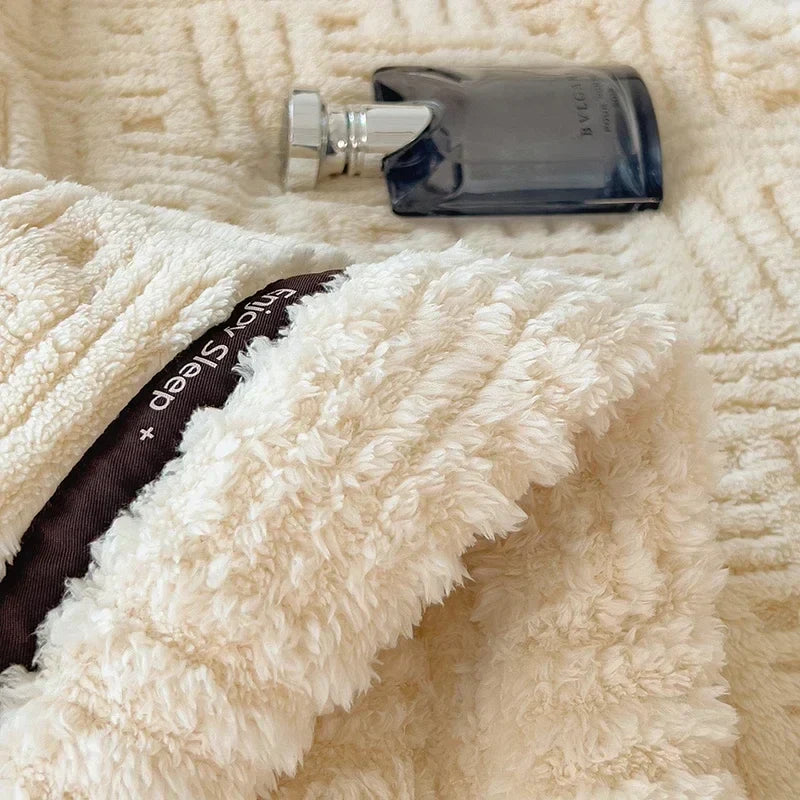 Afralia™ Fluffy Fleece Blanket for Bed Sofa Cover Glade Cozy Warmth Blanket