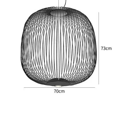 Afralia™ Spokes Industrial Pendant Lights: Bird Cage Design LED Hanging Light Basket for Villa, Hotel