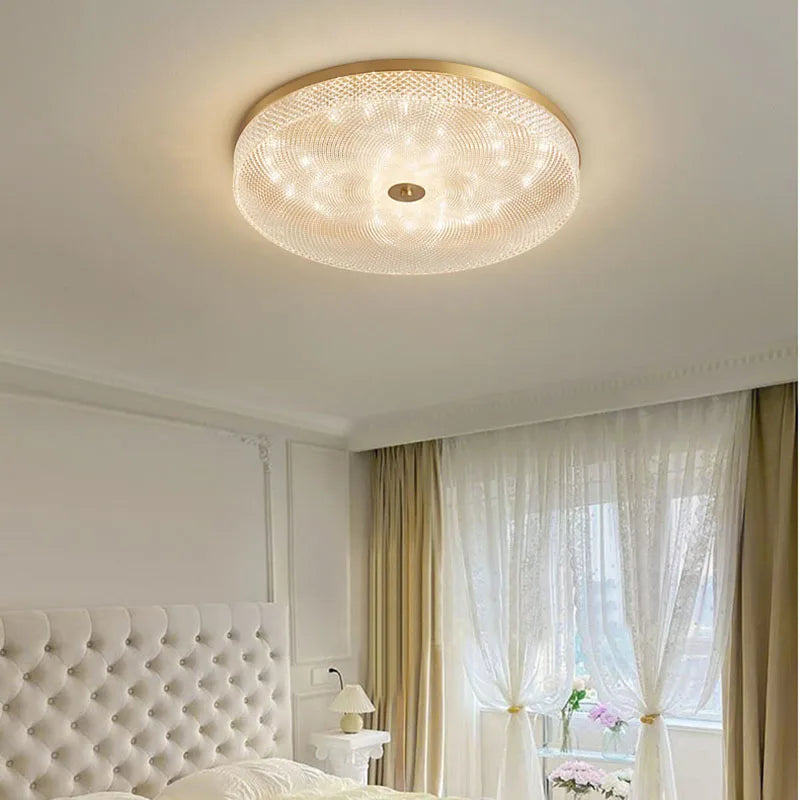Afralia™ Round Acrylic Ceiling Lamp: Modern Light Luxury for Bedroom & Living Room