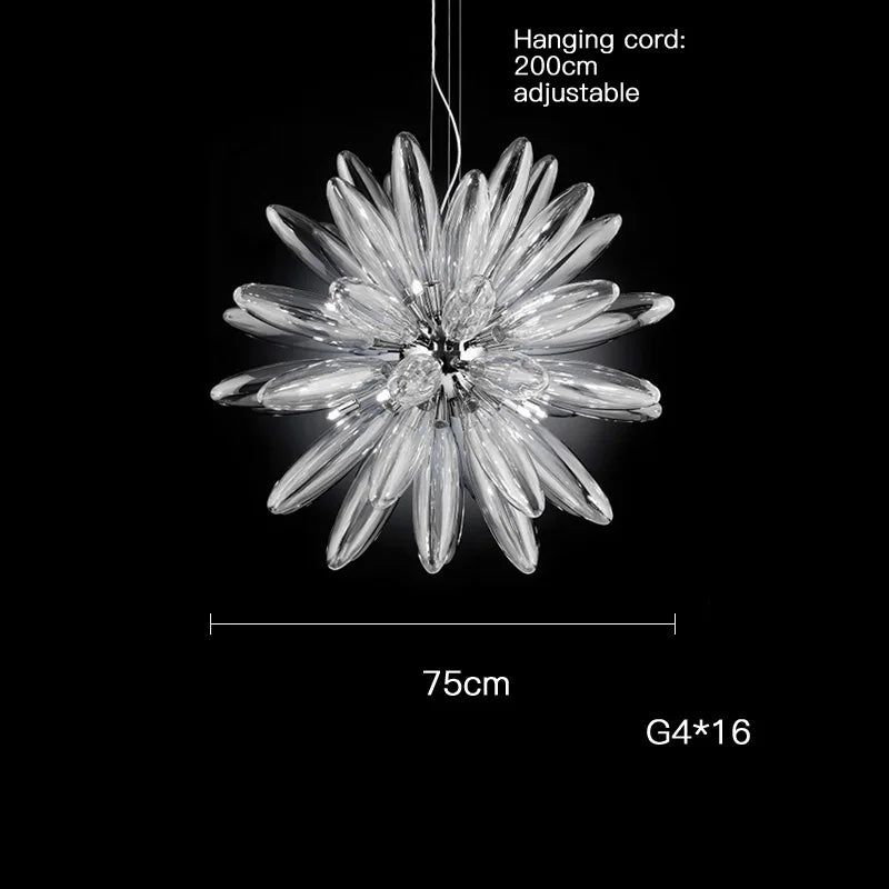 Afralia™ LED Large Globe Chandelier with Glass Lampshades - Chrome or Gold Hardware