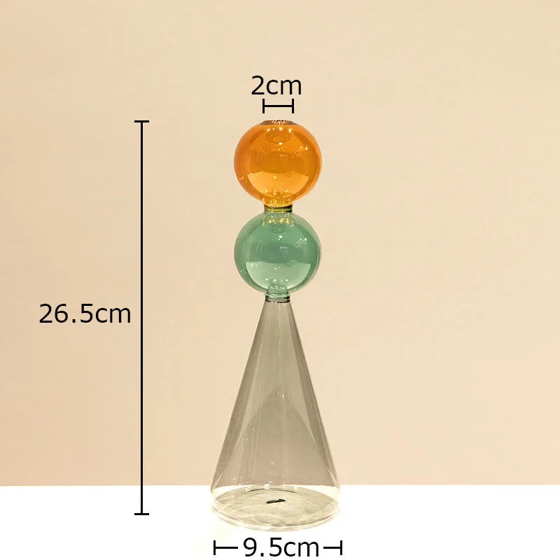 Afralia™ Multicolour Glass Vase: Hydroponics Flower Pot, Desk Decoration, Floral Arrangement