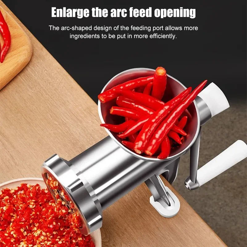 Afralia™ Stainless Steel Meat Grinder Noodle Sausage Maker Food Processor Kitchen Gadget