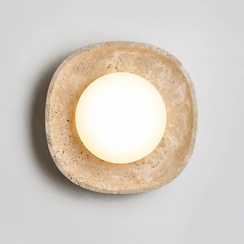 Afralia™ Natural Stone LED Ceiling Lamp for Living Room Lighting Fixtures