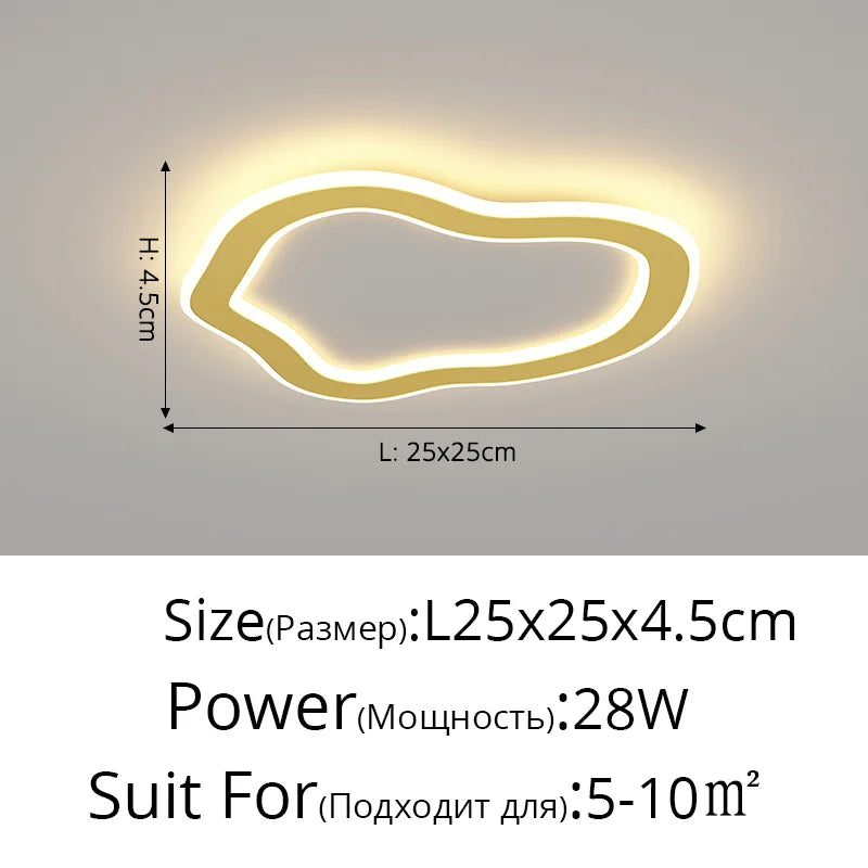 Afralia™ Square LED Ceiling Light 25cm Diameter for Home Kitchen Indoor Lighting