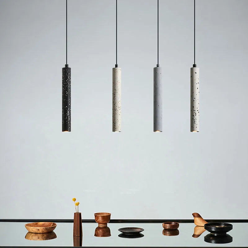 Afralia™ Industrial Stone LED Pendant Lamp, Adjustable Wire, Colorful Options