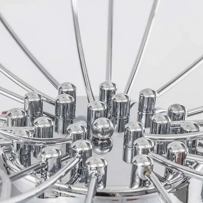 Afralia™ Chrome Metal LED Chandelier: Modern Nordic Design Light Fixture for Living Room, Bedroom, Kitchen