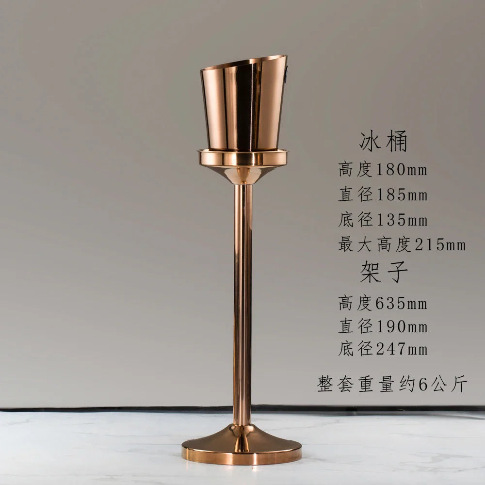 Afralia™ Stainless Steel Ice Bucket Stand for Champagne, Wine & Beer Cooling