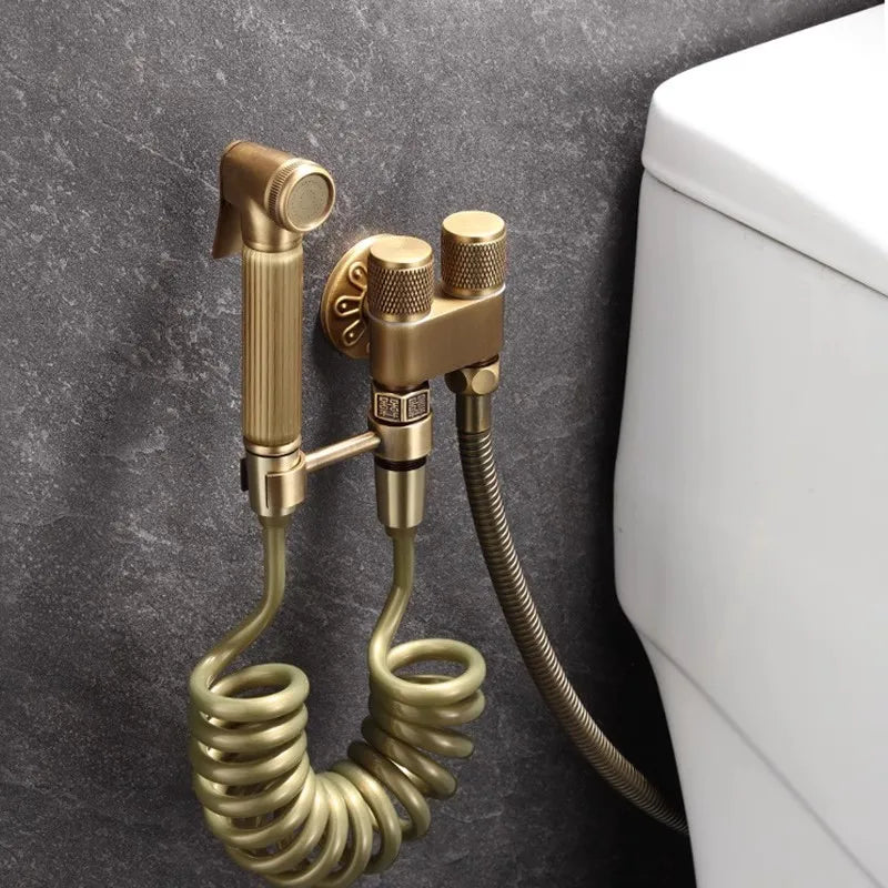 Afralia™ Antique Bronze Bidet Sprayer Set with High Pressure Gun