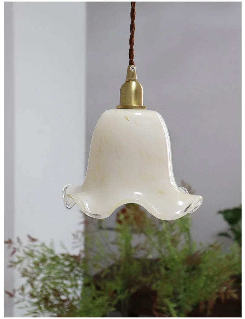 Afralia™ Glass LED Pendant Lamp: Minimalist European Style, Retro Design, Luxury Brass Finish