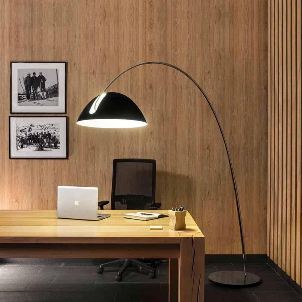 Afralia™ Aluminum Shade Black LED Floor Lamp for Living Room & Bedroom