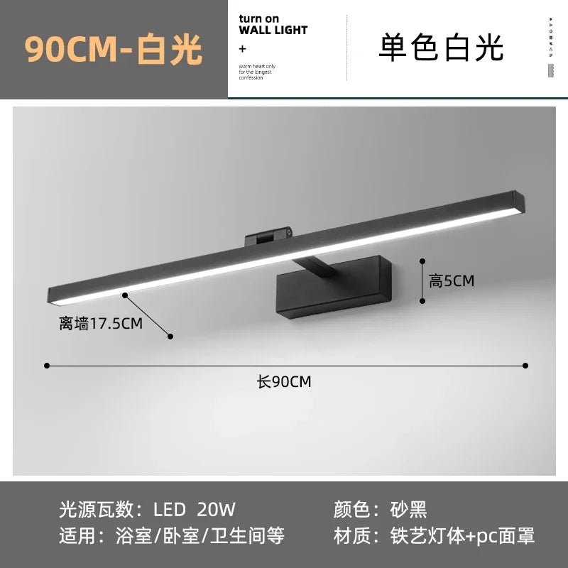 Afralia™ Stainless Steel Acrylic LED Mirror Light for Home, Club, KTV - Various Sizes