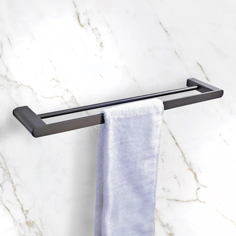 Afralia™ Stainless Steel Bathroom Hardware Set: Towel Rack, Toilet Paper Holder, Soap Dispenser, Towel Bar