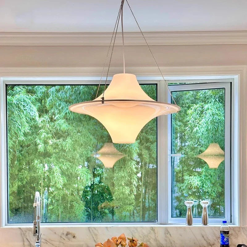 Afralia™ Cream Acrylic UFO Pendant Light: Modern Home Decor Hanging Lamp