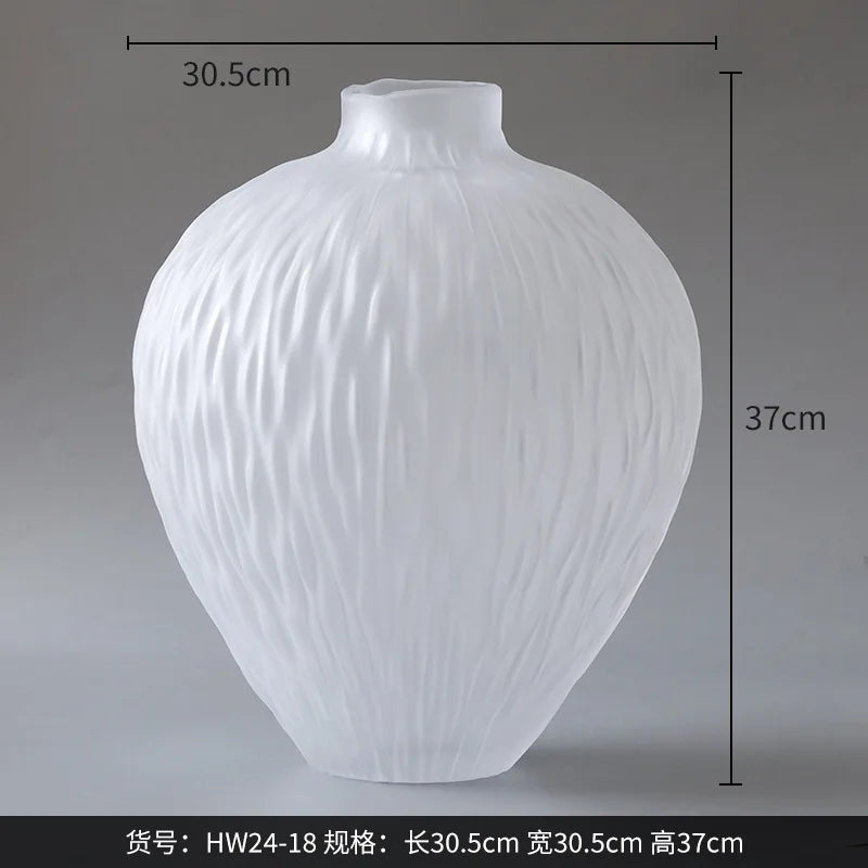 Afralia™ Glass Pleats Vase for Hydroponics and Flower Arrangement