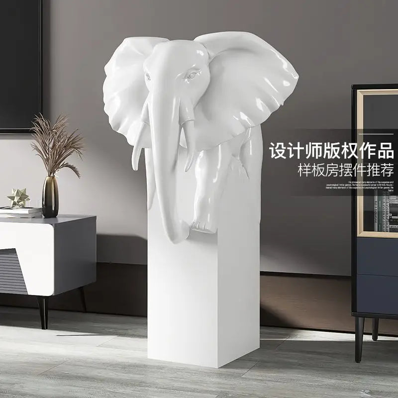 Afralia™ Elephant Ornaments: Light Luxury Living Room Decor for Home & Office