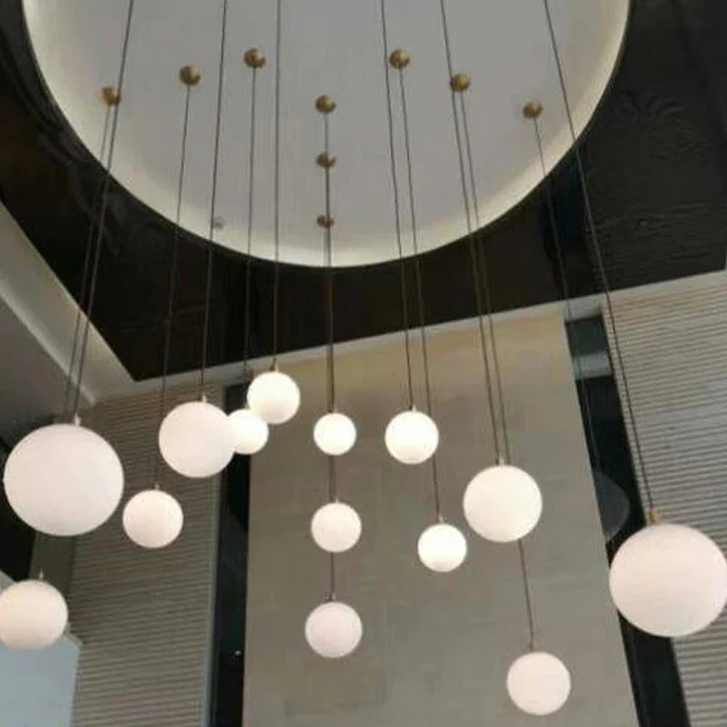 Afralia™ Round Glass Ball Pendant Lights for Bar Bedroom Living Room Decor