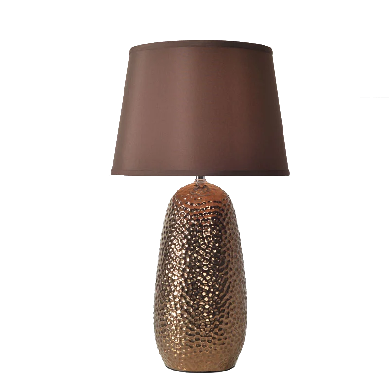 Afralia™ Warm Coffee Ceramic Desk Lamp: American Minimalist Modern Nordic Decor