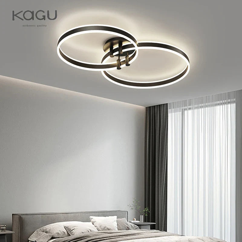 Afralia™ Modern LED Chandelier for Living Room Bedroom Ceiling Lighting