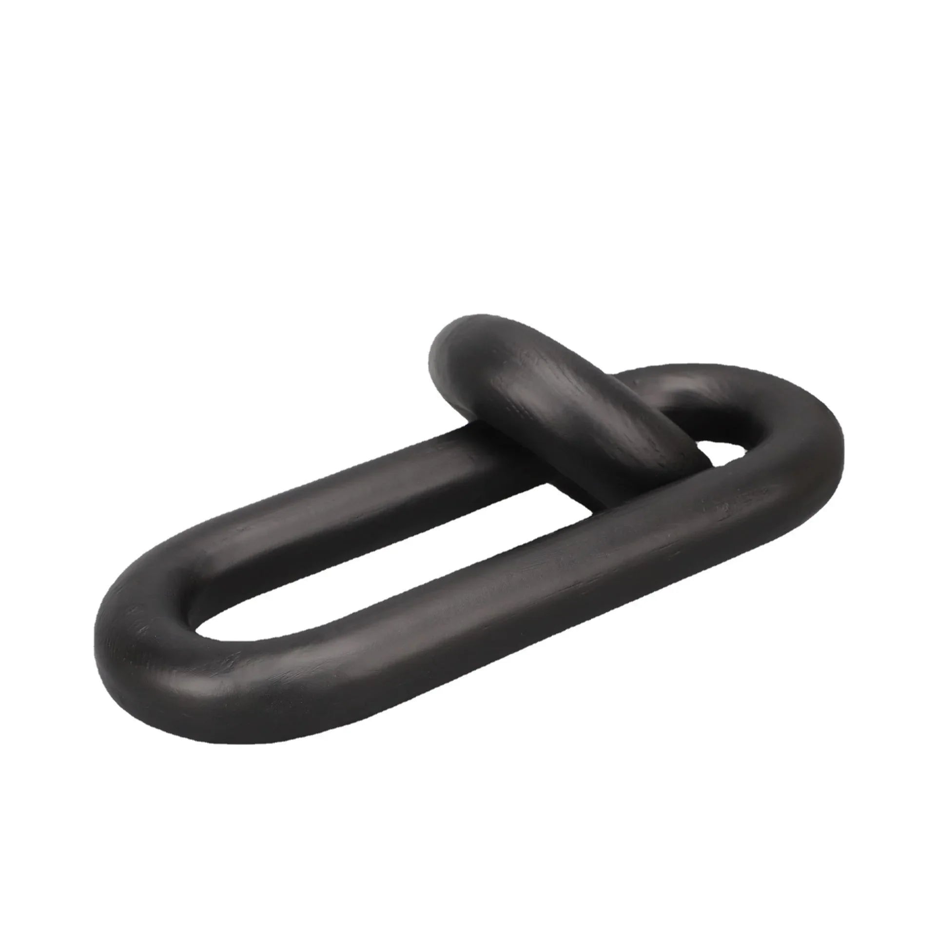 Afralia™ Black Geometric Resin Ornament Ring Decor Home Figurine