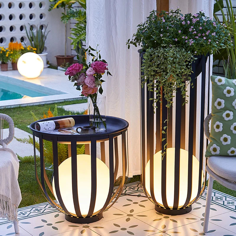 Afralia™ Solar Garden Floor Lamp: Stylish Outdoor Lighting for Villa Courtyard, Walkway, Yard