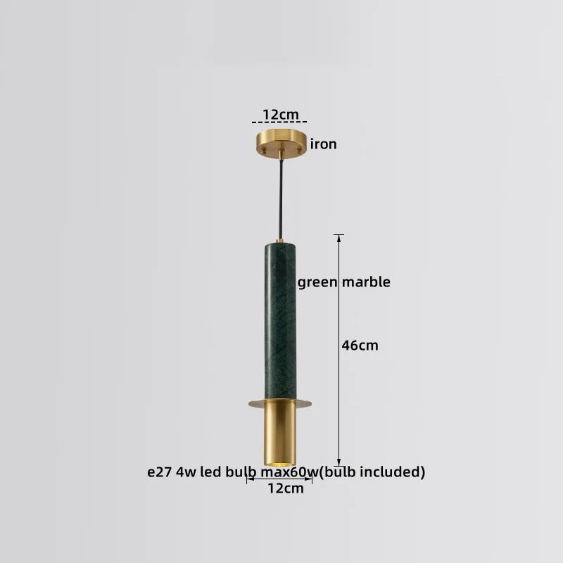 Afralia™ Marble Copper LED Pendant Lamp for Modern Living Room Decor