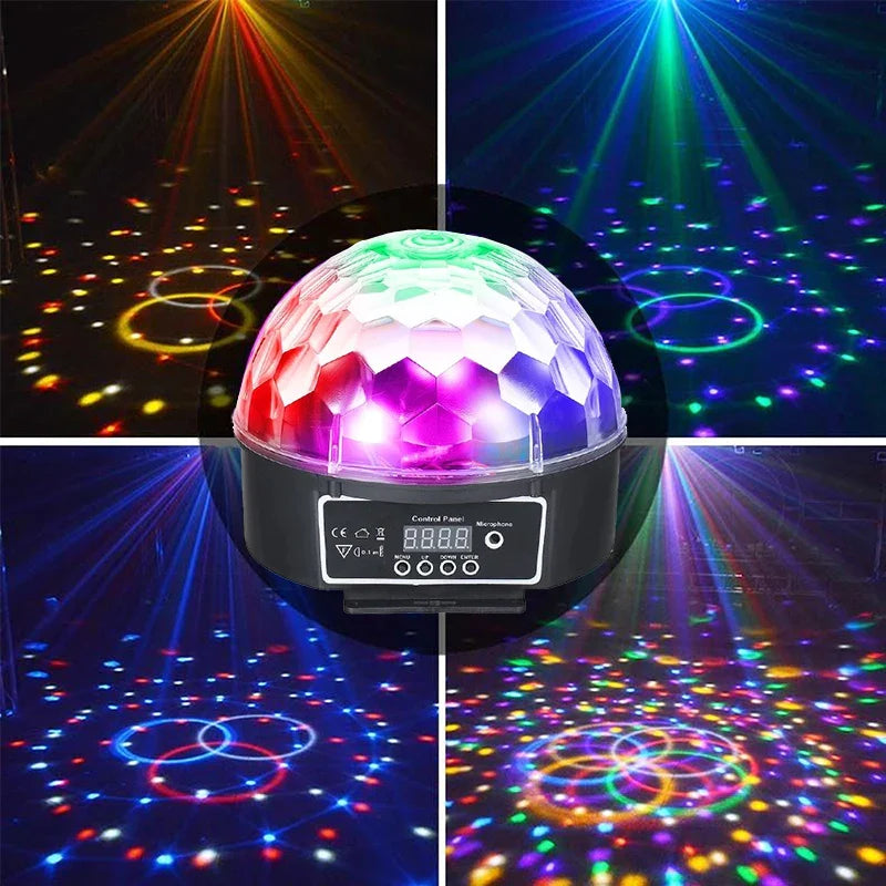 Afralia™ LED Disco Ball Stage Light With Remote Control