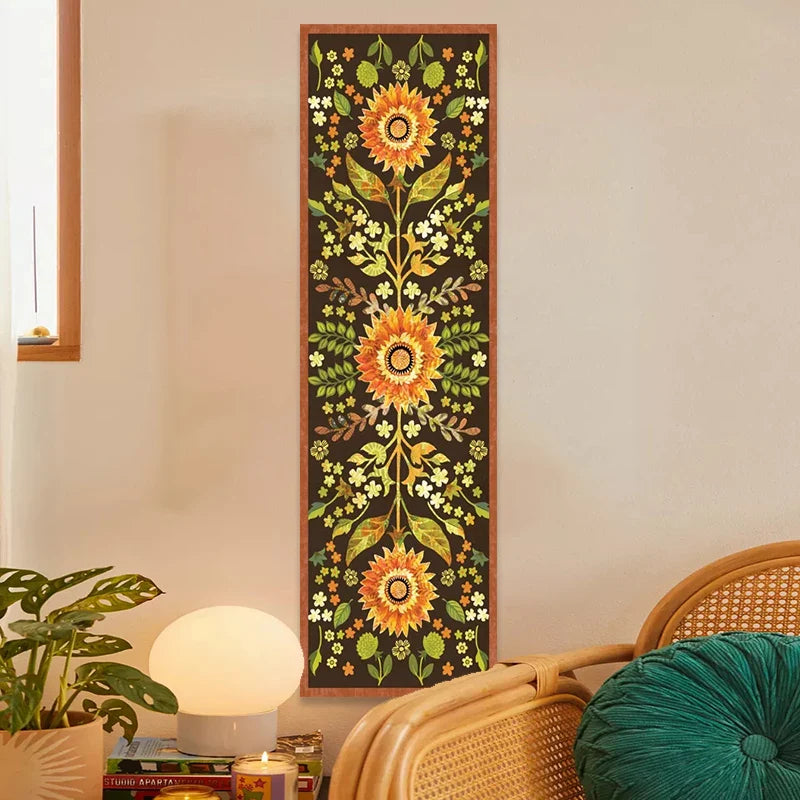 Afralia™ Sunflower Boho Tapestry Wall Hanging - Floral Psychedelic Home Decor Art Print