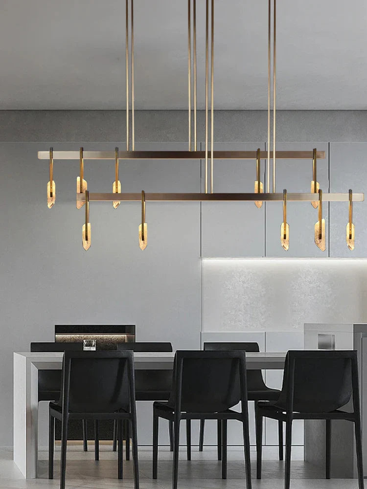 Afralia™ Crystal Pendant Light: Modern Luxury Designer Copper Fixture