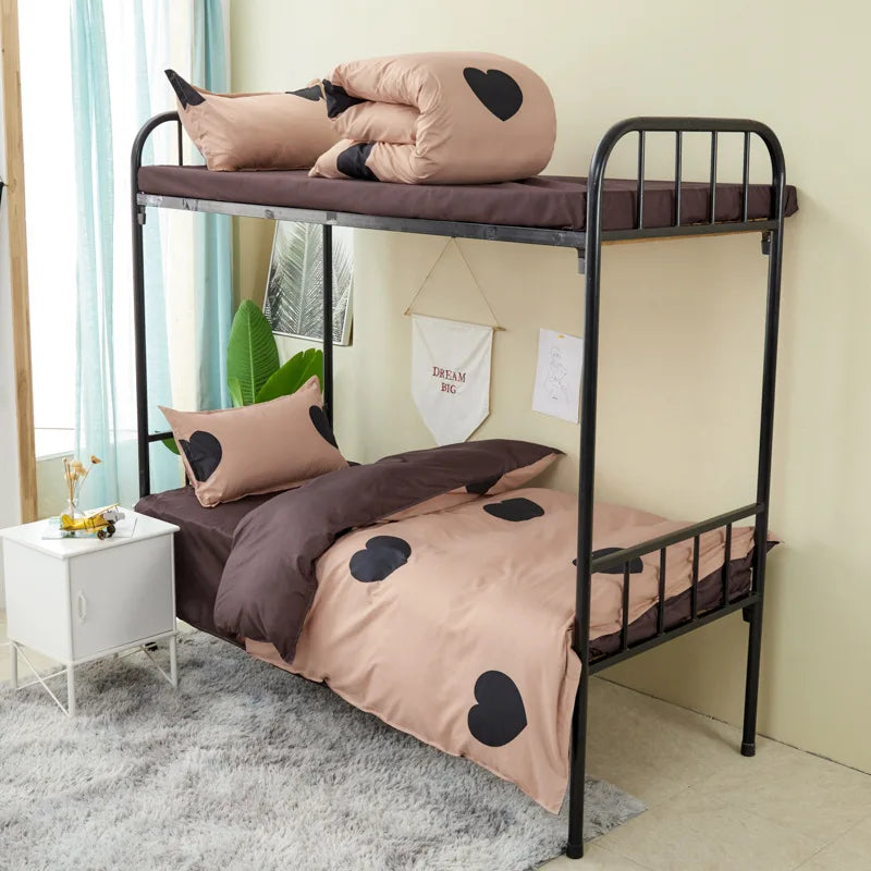 Afralia™ Soft Microfiber Double Duvet Set with Queen Bedsheet - Comforter Cover Set