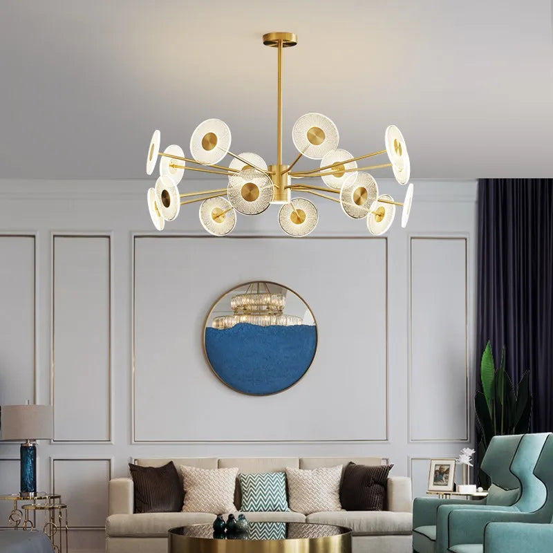 Afralia™ Luxury Nordic LED Chandelier for Living, Dining, and Bedroom