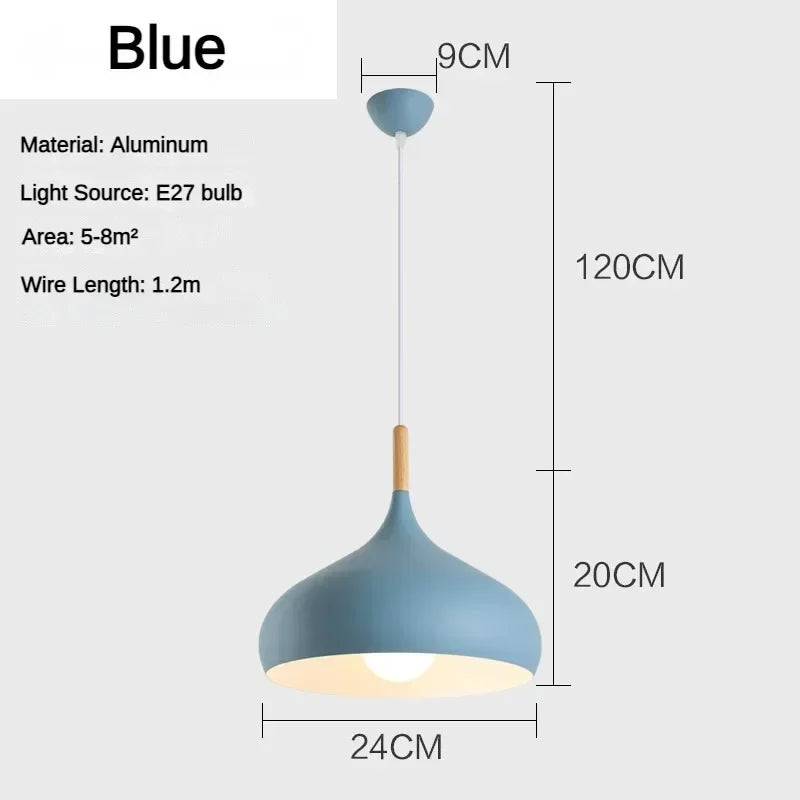 Afralia™ Nordic Macaroon Color Pendant Light LED Single Head Chandelier for Kitchen & Cafe
