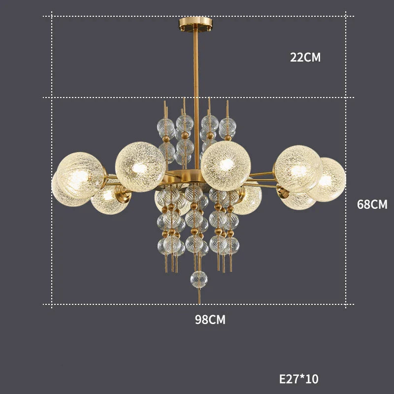 Afralia™ Gold Chrome Bubble Ceiling Chandelier: 2025 Trend Hanging Lamps for Living Room