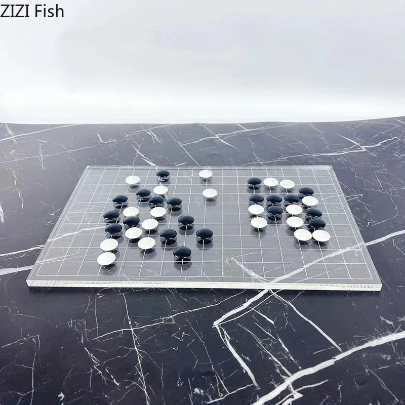 Afralia™ Geometric Chess Set - Minimalist Chessboard & Pieces for Casual Games