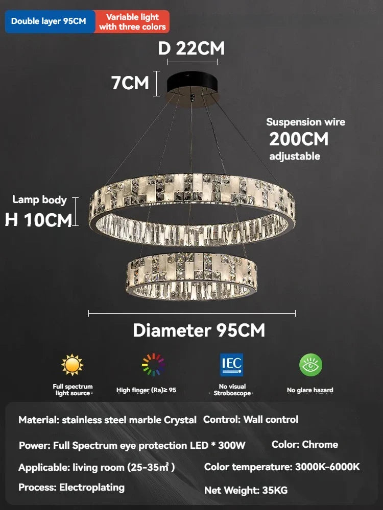 Afralia™ Luxe Black Chandelier with Acrylic Crystals - Modern Art Deco Ceiling Light