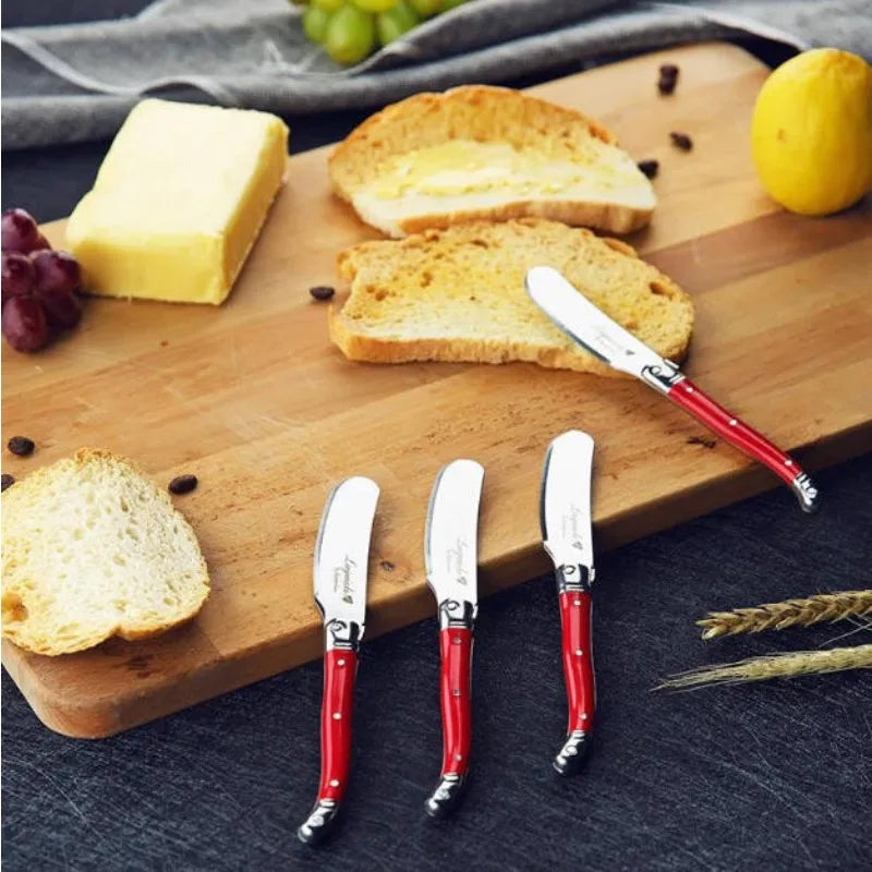 Afralia™ Rainbow Laguiole Butter Knife Set of 4 - Kitchen Cheese Dessert Spreaders