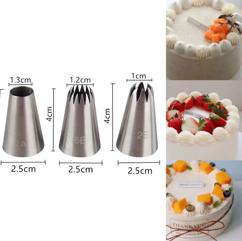 Afralia™ Stainless Steel Cake Nozzles: Creative Kitchen Bakeware for Kids Birthday Party