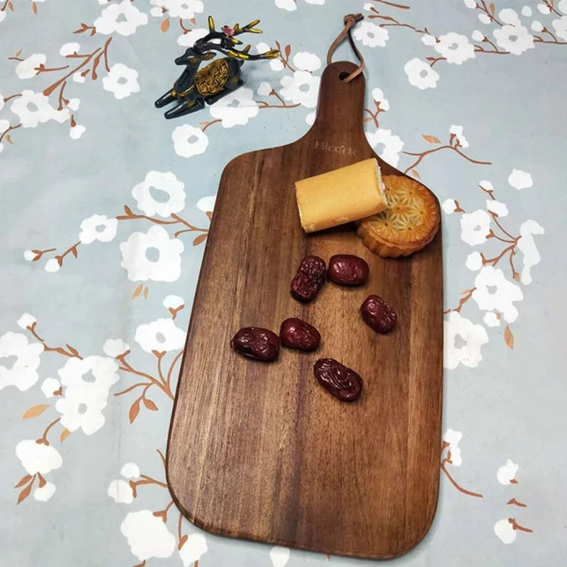 Afralia™ Acacia Wooden Chopping Block - Versatile Kitchen Cutting Board