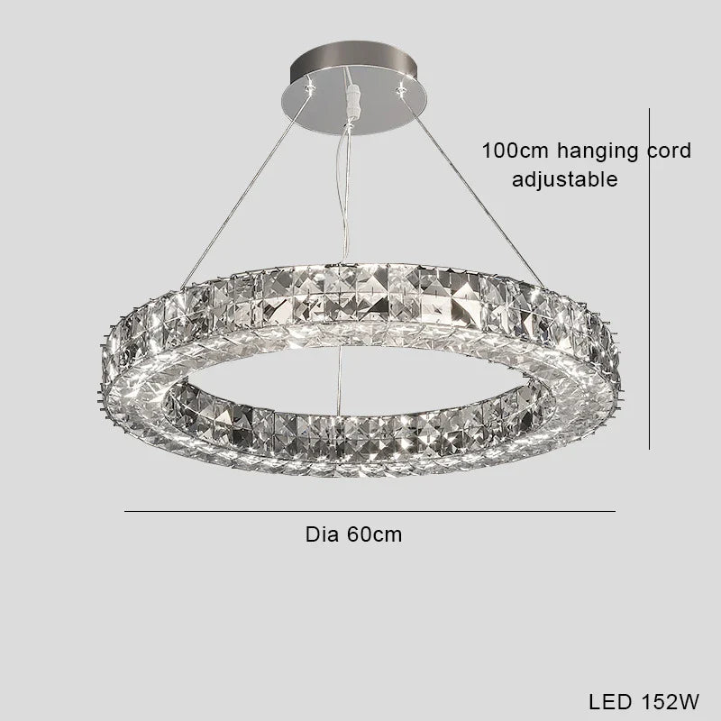 Afralia™ Crystal Pendant Light Chandelier for Luxe Home Decor
