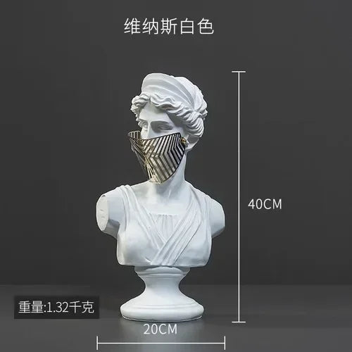 Afralia™ Venus Bust Sculpture Art Figurine for Home Decor