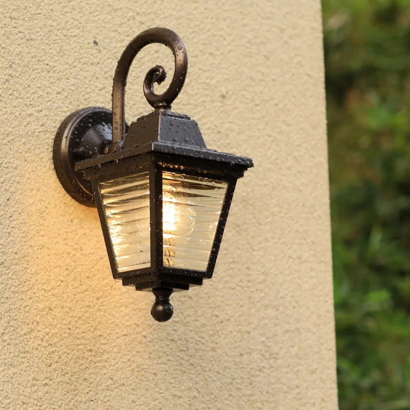 Afralia™ Retro Outdoor Waterproof Wall Lamp for Modern Villa Garden Pathway Lighting