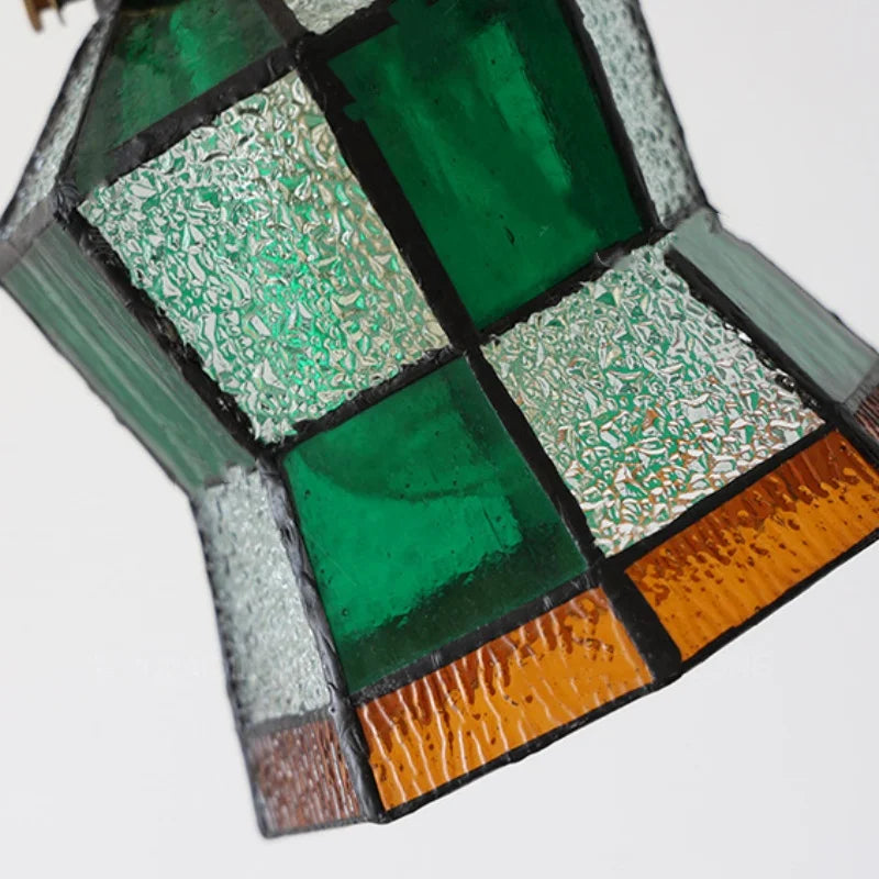 Afralia™ Vintage Green LED Wall Lights with Copper Knob Switch & Glass Shade
