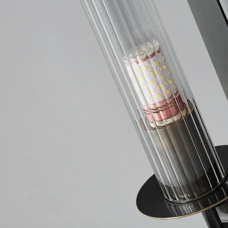 Afralia™ Nordic Iron Glass LED Wall Sconce Lamp for Luxury Living Room Bedroom Lighting