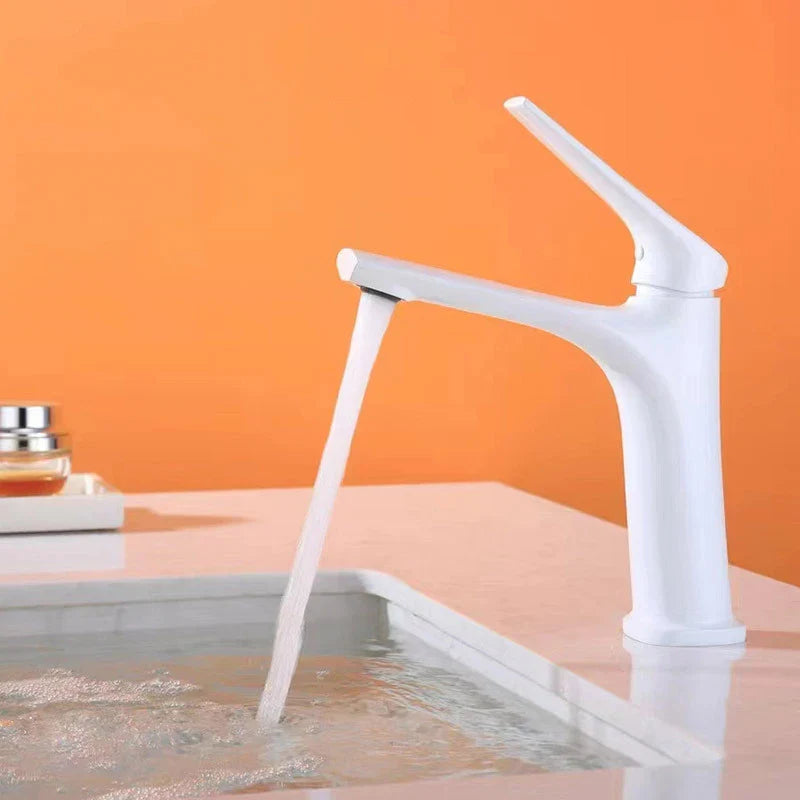 Afralia™ Gold Black Chrome Bathroom Sink Faucet, Single Lever Hot Cold Mixer Tap