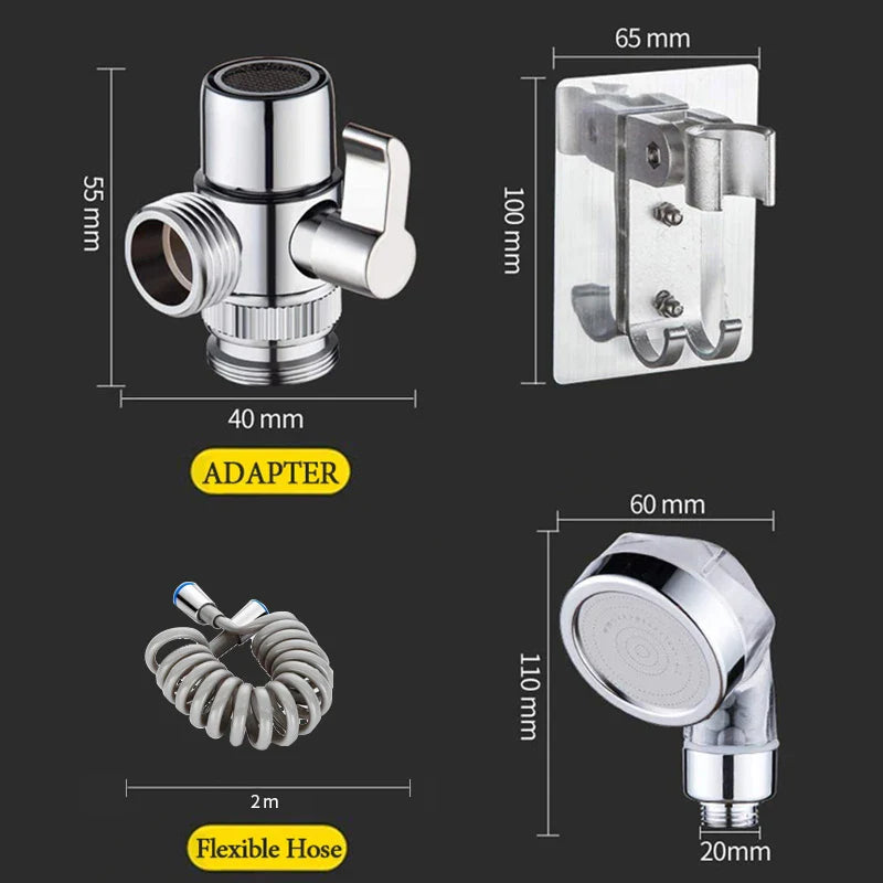 Afralia™ Hair Salon Shampoo Adapter Shower Head | High Pressure Water Saving Anion Filter