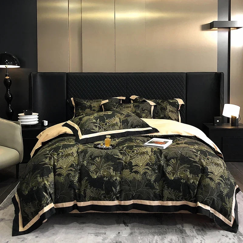Afralia™ Sanded Cotton Bedding Set - Queen/King/Double Size - Printed Design
