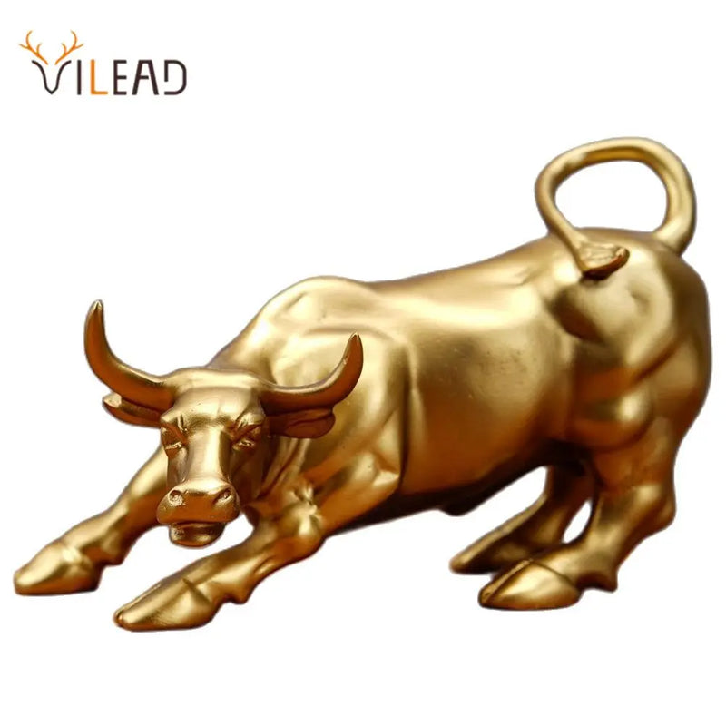 Afralia™ Wall Street Bull Sculpture | Modern Office Desk Decor and Home Accessories