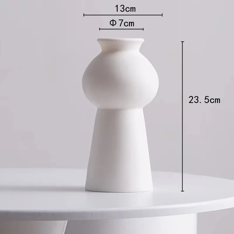 Afralia™ Lotus Leaf Ceramic Vase for Floral Arrangement and Room Decoration